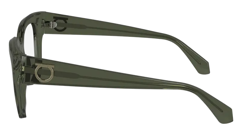 Ferragamo Donna SF2983 320 Montature da vista Acetato Verde Squadrata Normale Normale miniatura 3