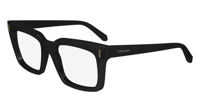 Ferragamo Donna SF2993 001 Montature da vista Acetato Nero  Squadrata Normale Normale
