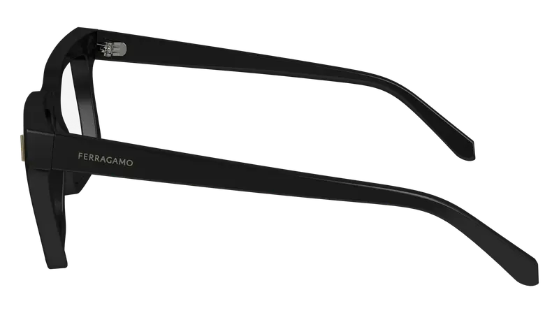 Ferragamo Donna SF2993 001 Montature da vista Acetato Nero Squadrata Normale Normale miniatura 3