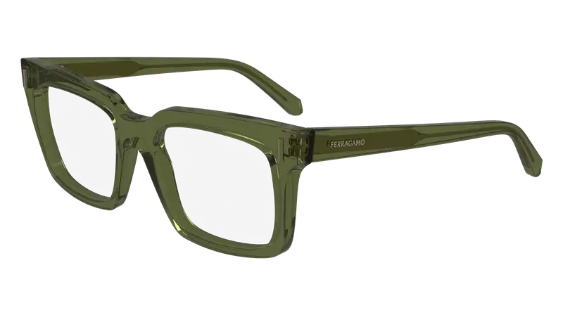 Ferragamo Donna SF2993 320 Montature da vista Acetato Verde  Squadrata Normale Normale