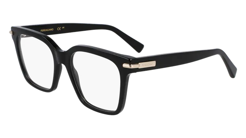 Ferragamo Donna SF3009 001 Montature da vista Acetato Nero  Squadrata Normale