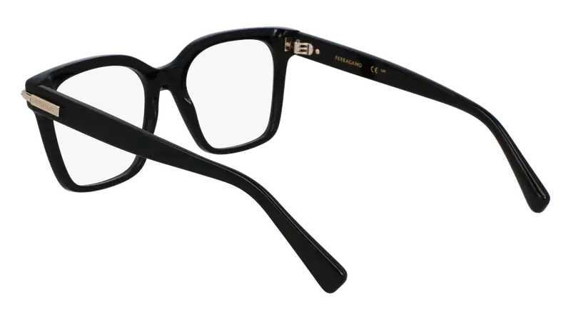 Ferragamo Donna SF3009 001 Montature da vista Acetato Nero Squadrata Normale miniatura 2