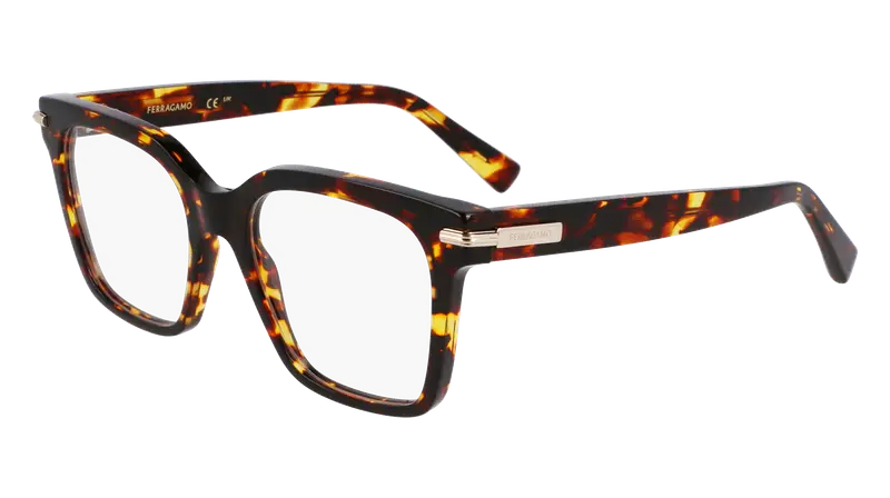 Ferragamo Donna SF3009 242 Montature da vista Acetato Havana  Squadrata Normale