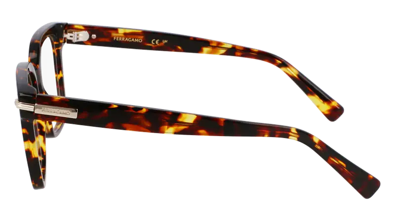 Ferragamo Donna SF3009 242 Montature da vista Acetato Havana Squadrata Normale miniatura 3