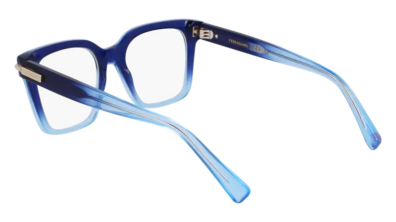 Ferragamo Donna SF3009 415 Montature da vista Acetato Blu Squadrata Normale miniatura 2