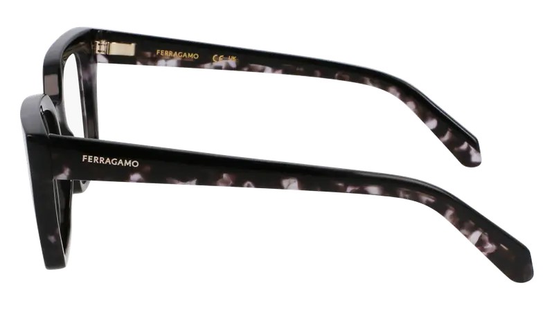 Ferragamo Donna SF3010 004 Montature da vista Acetato Nero Squadrata Normale miniatura 2