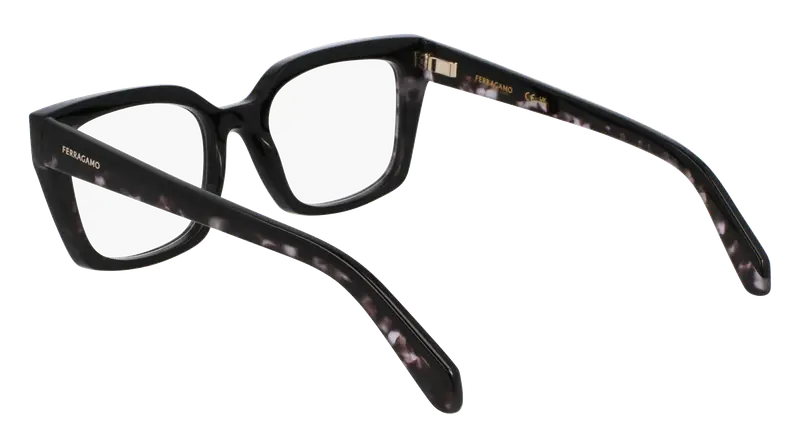 Ferragamo Donna SF3010 004 Montature da vista Acetato Nero Squadrata Normale miniatura 3