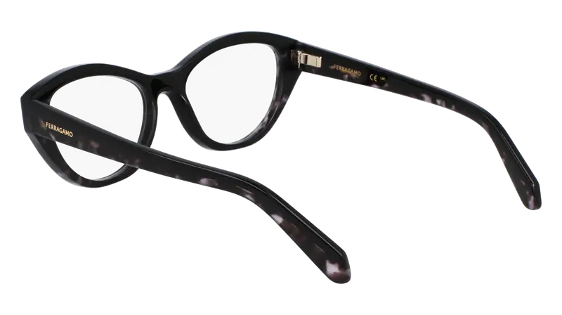 Ferragamo Donna SF3011 004 Montature da vista Acetato Nero Cat Eye Normale miniatura 2