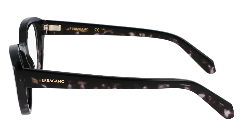 Ferragamo Donna SF3011 004 Montature da vista Acetato Nero Cat Eye Normale miniatura 3
