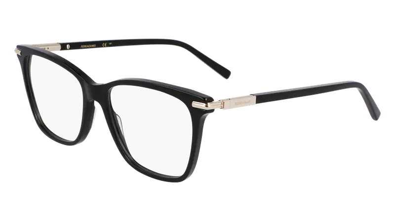 Ferragamo Donna SF3013 001 Montature da vista Acetato Nero  Squadrata Normale