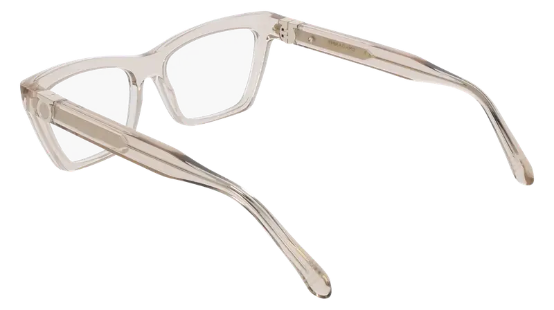 Ferragamo Donna SF3021 259 Montature da vista Acetato Beige Farfalla Normale miniatura 3