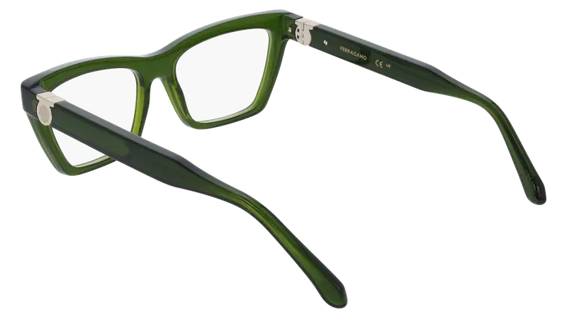 Ferragamo Donna SF3021 317 Montature da vista Acetato Verde Farfalla Normale miniatura 3