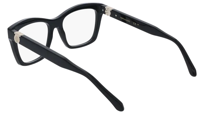 Ferragamo Donna SF3022 1 Montature da vista Acetato Nero Squadrata Normale miniatura 3
