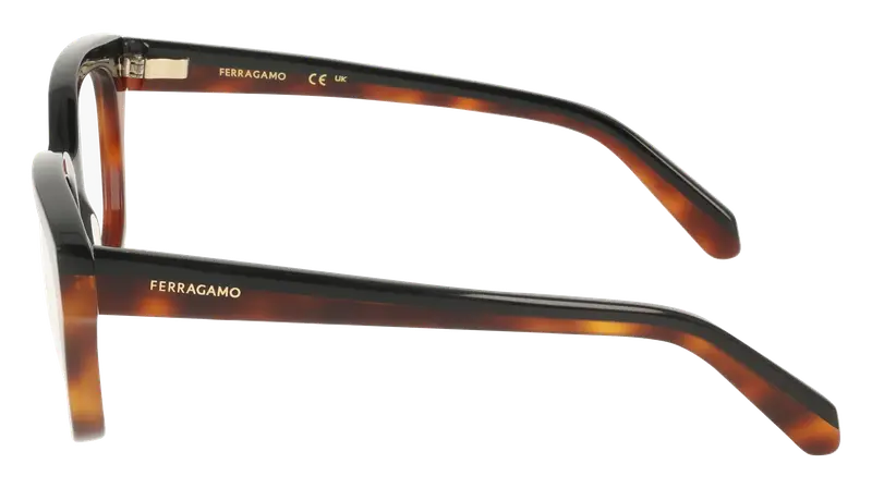 Ferragamo Donna SF3023 006 Montature da vista Acetato Nero Squadrata Normale miniatura 2