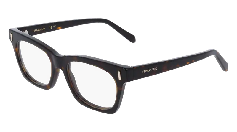 Ferragamo Donna SF3025 242 Montature da vista Acetato Havana  Squadrata Normale