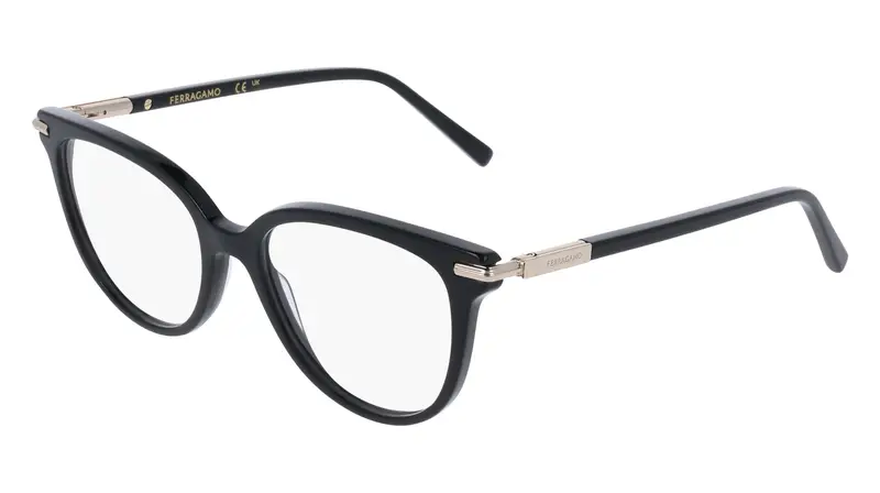 Donna SF3026 1 Montature da vista Acetato Nero Farfalla Normale