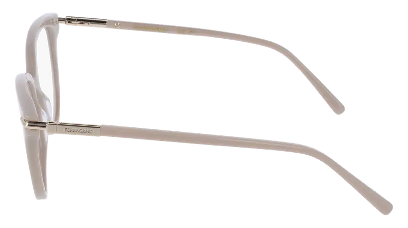 Ferragamo Donna SF3026 259 Montature da vista Acetato Beige Farfalla Normale miniatura 2