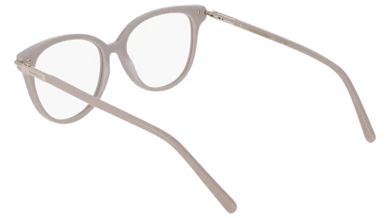 Ferragamo Donna SF3026 259 Montature da vista Acetato Beige Farfalla Normale miniatura 3