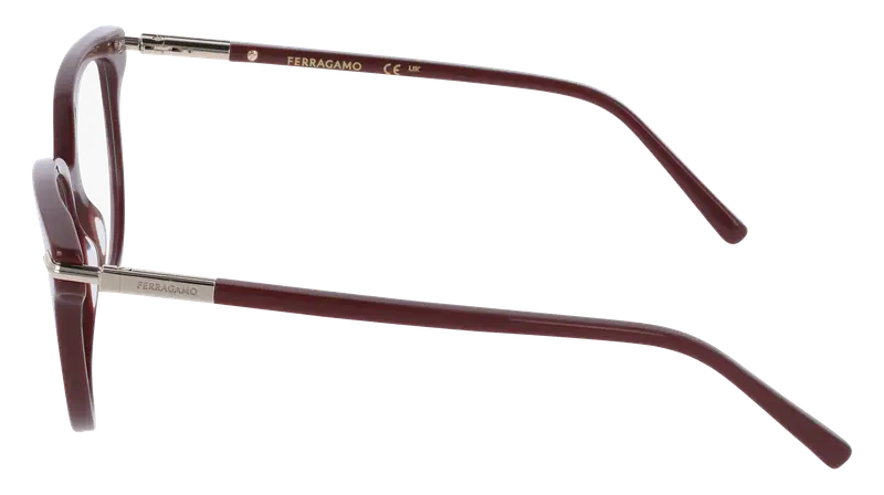 Ferragamo Donna SF3026 606 Montature da vista Acetato Bordeaux Farfalla Normale miniatura 2