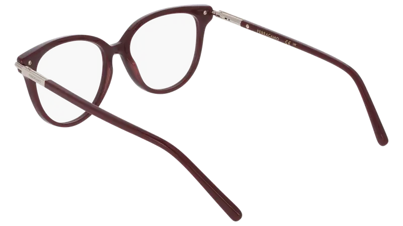 Ferragamo Donna SF3026 606 Montature da vista Acetato Bordeaux Farfalla Normale miniatura 3