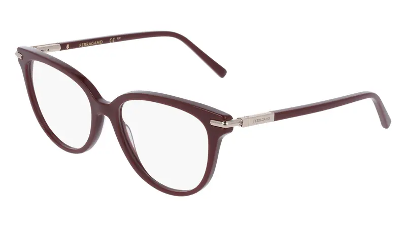 Donna SF3026 606 Montature da vista Acetato Bordeaux Farfalla Normale