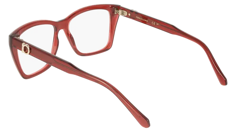 Ferragamo Donna SF3030E 616 Montature da vista Rosso Squadrata Normale miniatura 3