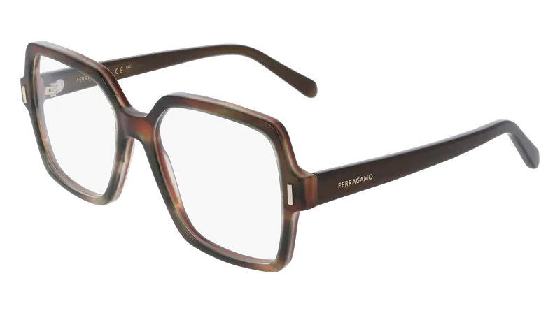 Ferragamo Donna SF3031 280 Montature da vista Acetato Marrone  Squadrata Normale