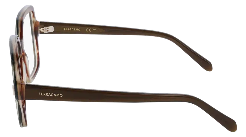 Ferragamo Donna SF3031 280 Montature da vista Acetato Marrone Squadrata Normale miniatura 2