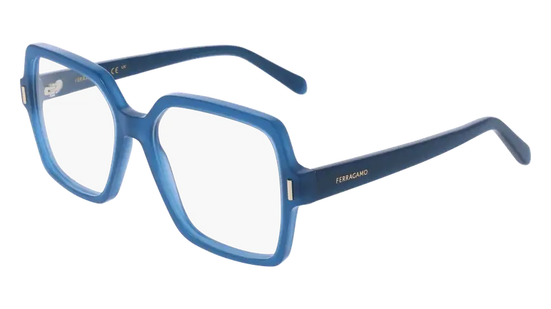 Ferragamo Donna SF3031 423 Montature da vista Acetato Blu  Squadrata Normale
