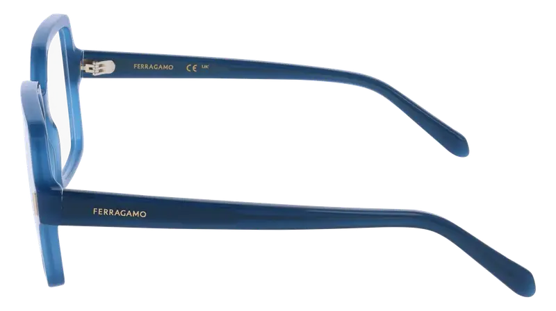 Ferragamo Donna SF3031 423 Montature da vista Acetato Blu Squadrata Normale miniatura 2