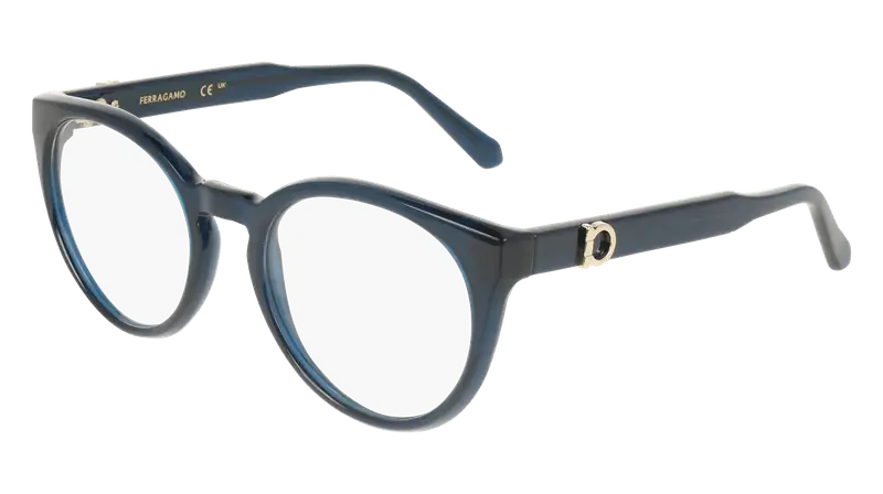 Ferragamo Donna SF3032E 432 Montature da vista  Blu  Geometrica Normale