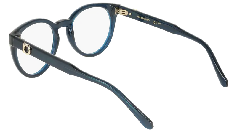 Ferragamo Donna SF3032E 432 Montature da vista Blu Geometrica Normale miniatura 3