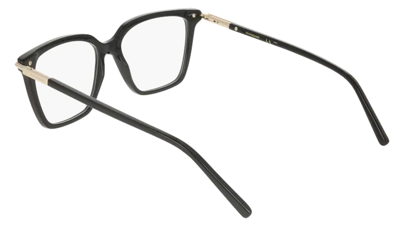 Ferragamo Donna SF3038 001 Montature da vista Acetato Nero Squadrata Normale miniatura 3