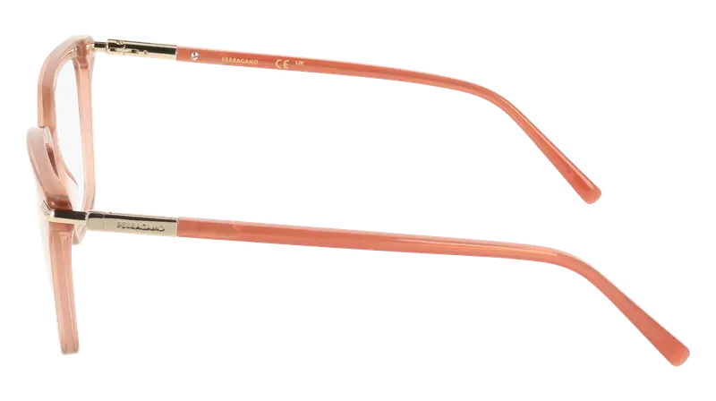 Ferragamo Donna SF3038 667 Montature da vista Acetato Rosa Squadrata Normale miniatura 2