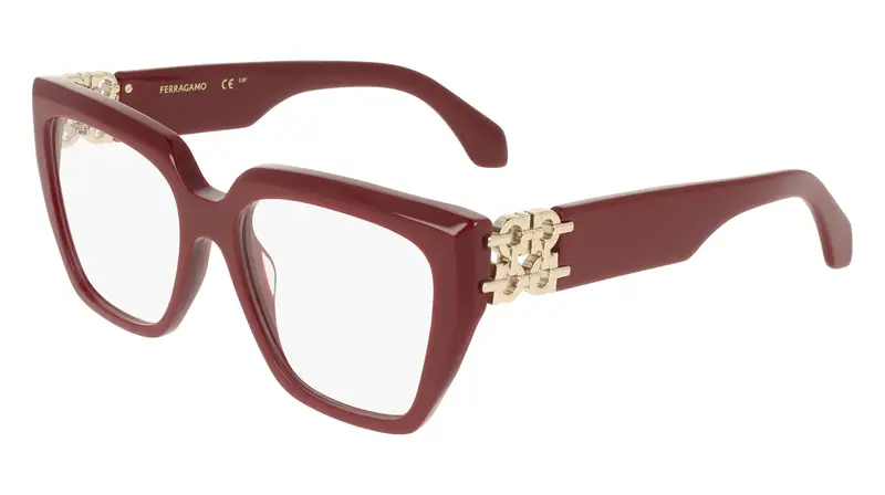 Donna SF3041E 606 Montature da vista Acetato Bordeaux Squadrata Normale