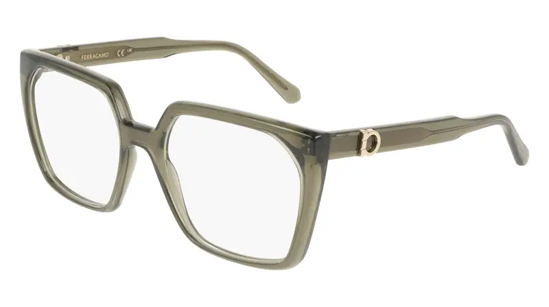 Donna SF3042E 320 Montature da vista Acetato Verde Squadrata Normale