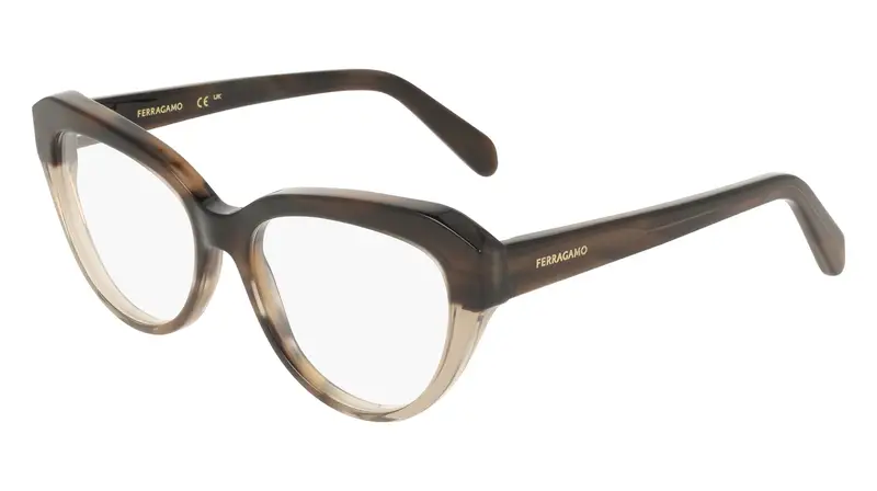 Donna SF3046 245 Montature da vista Acetato Marrone Cat Eye Normale