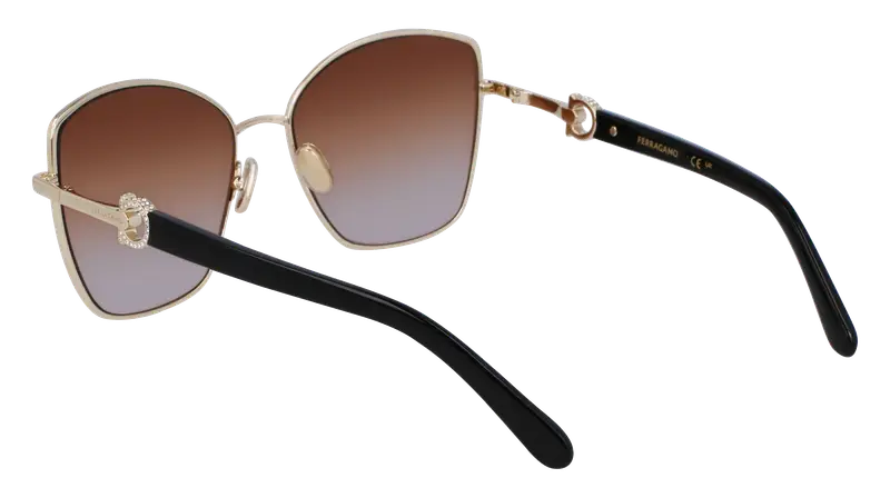 Ferragamo Occhiali da sole Donna Oro 872960 miniatura 2