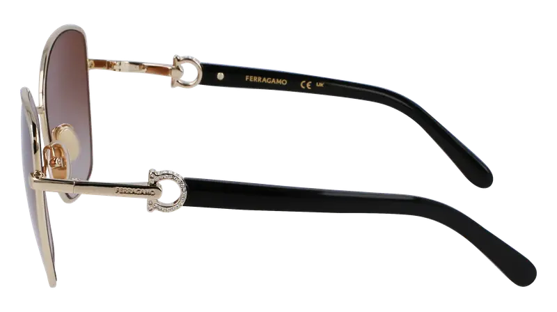 Ferragamo Occhiali da sole Donna Oro 872960 miniatura 3