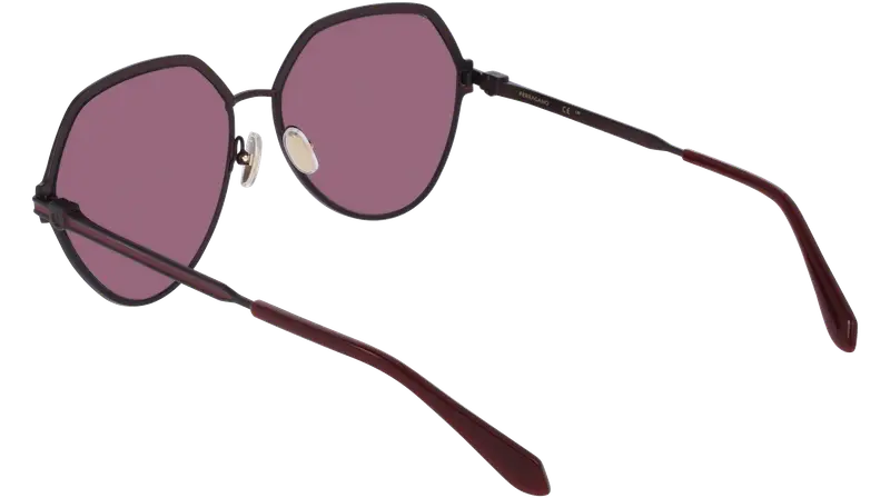 Ferragamo Occhiali da sole Donna Bordeaux 876053 miniatura 3