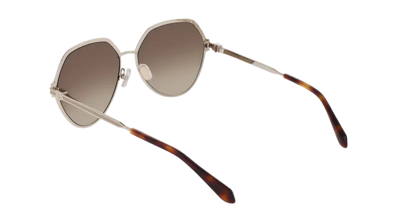 Ferragamo Occhiali da sole Donna Oro 876054 miniatura 3