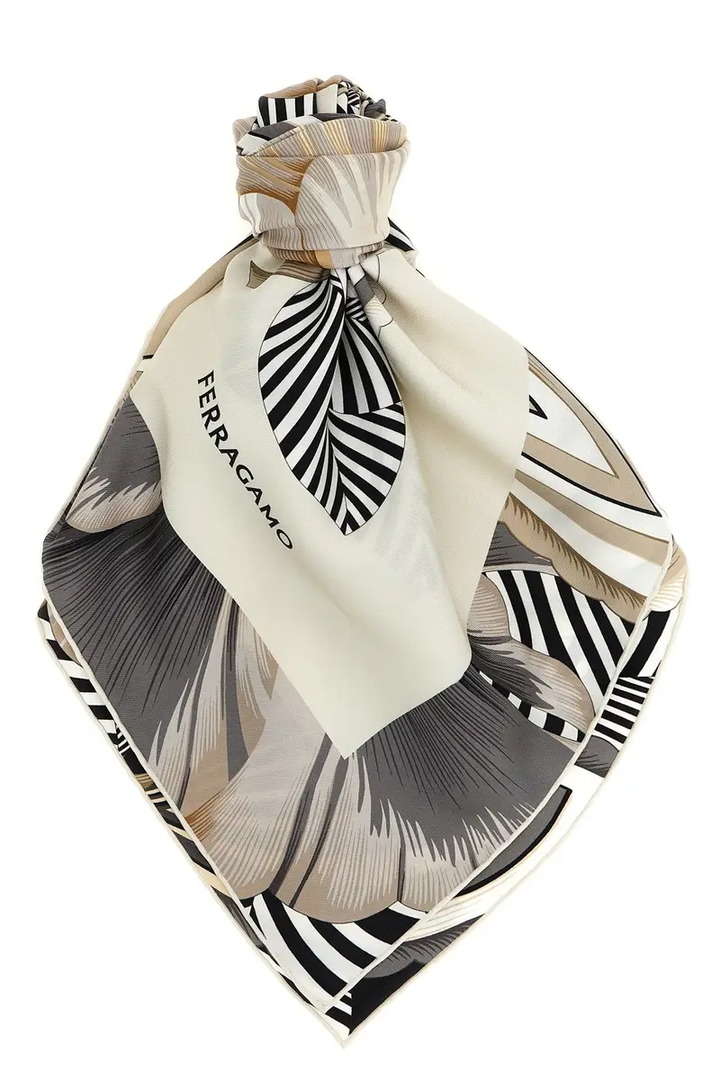 Foulard Stampa 'Brezza' Bianco