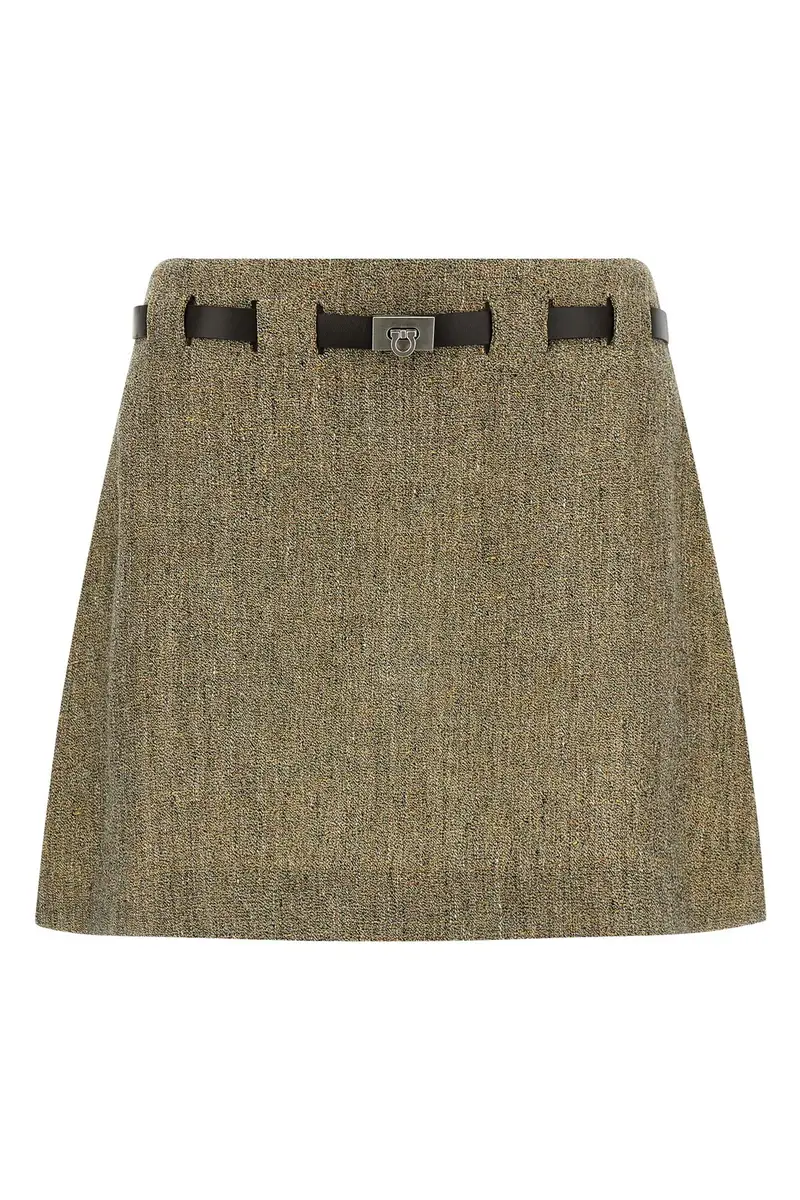 Gonna Cintura Gancini Multi