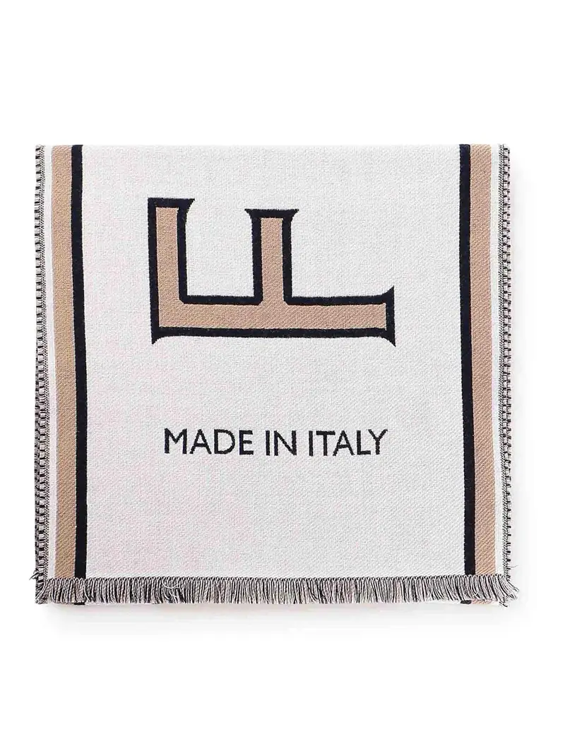 Maxi Logo Scarf Bianco