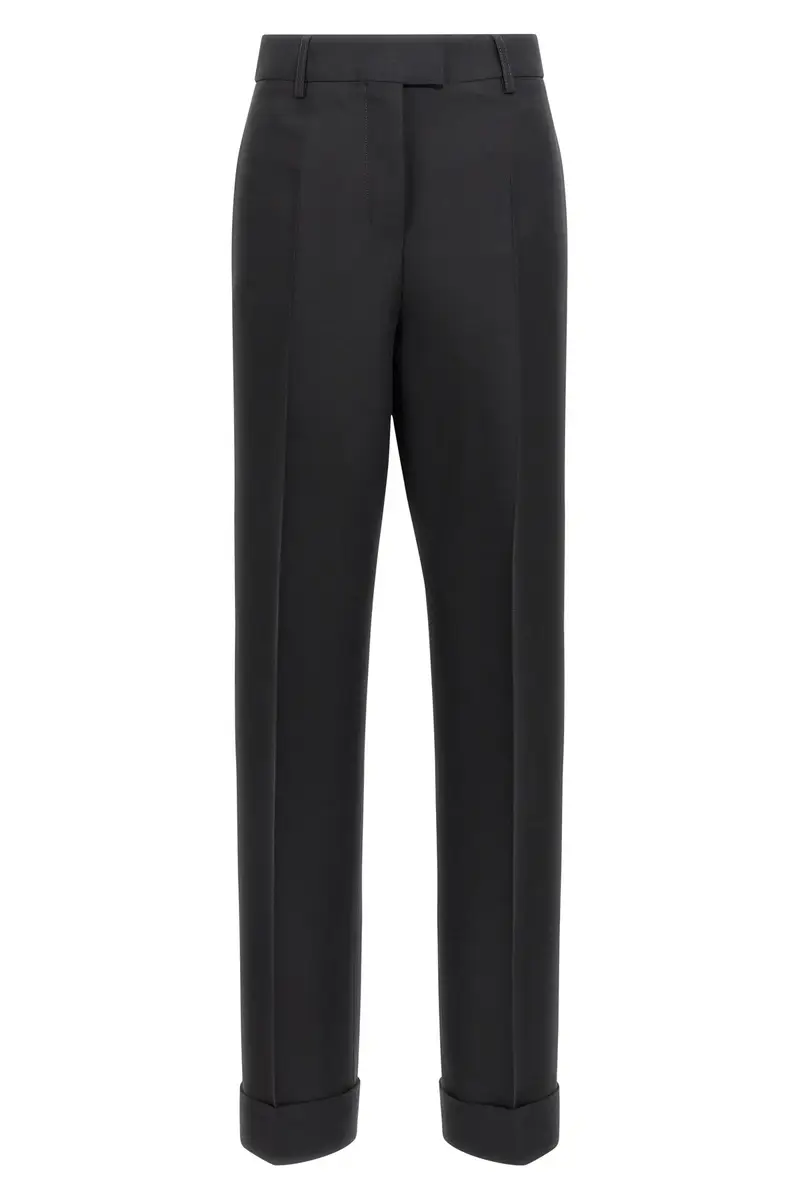 Pantalone Piega Stirata Nero