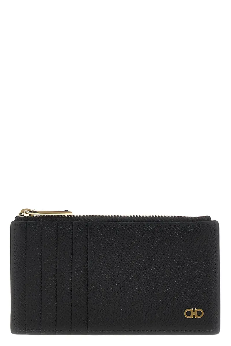 Portacarte 'Gancini' Nero