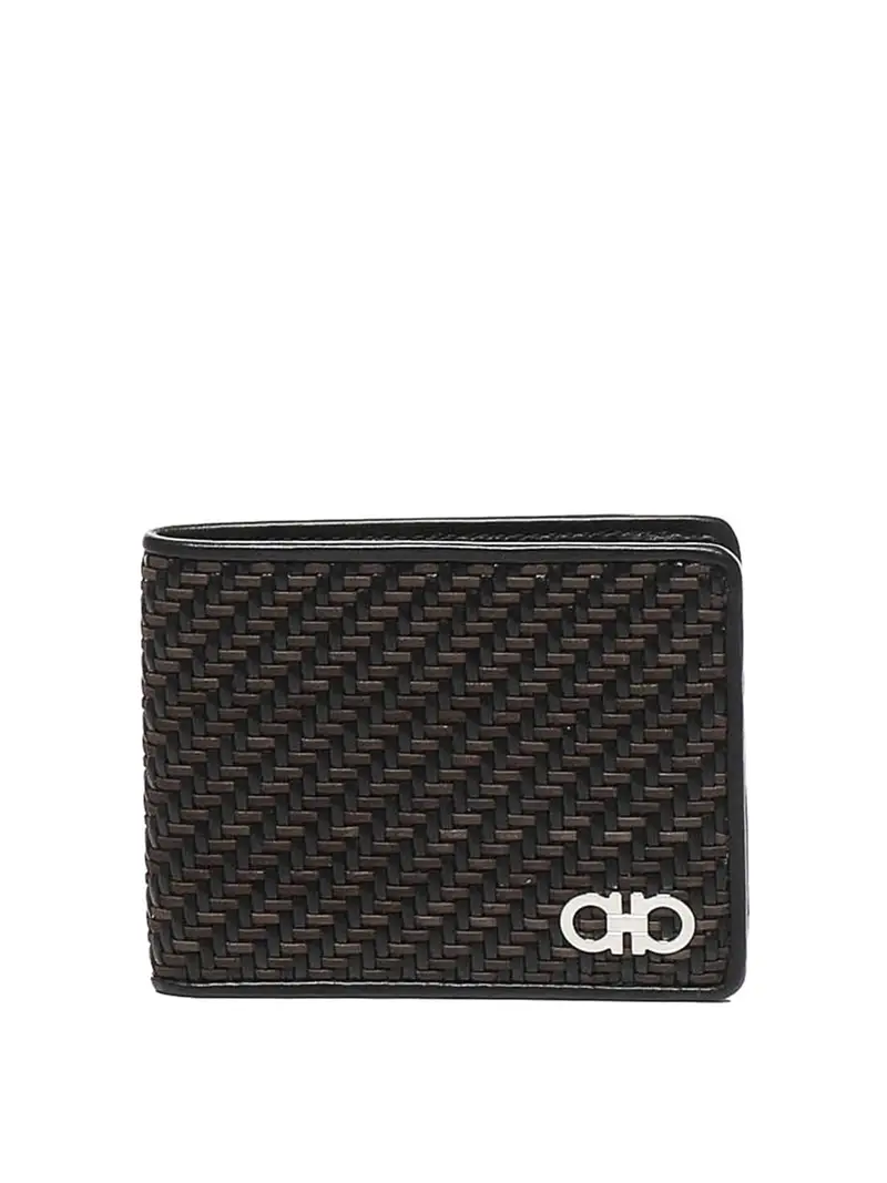 Portafoglio con treccia Marrone