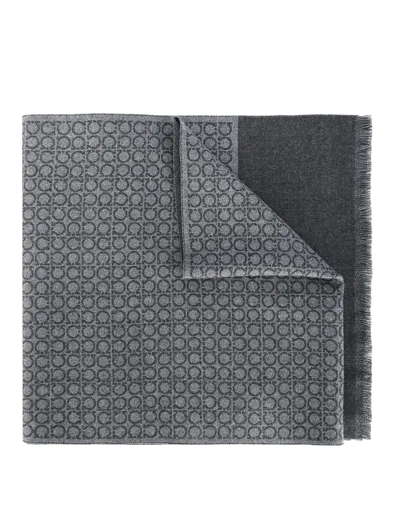 Sciarpa di lana Gancini Grigio