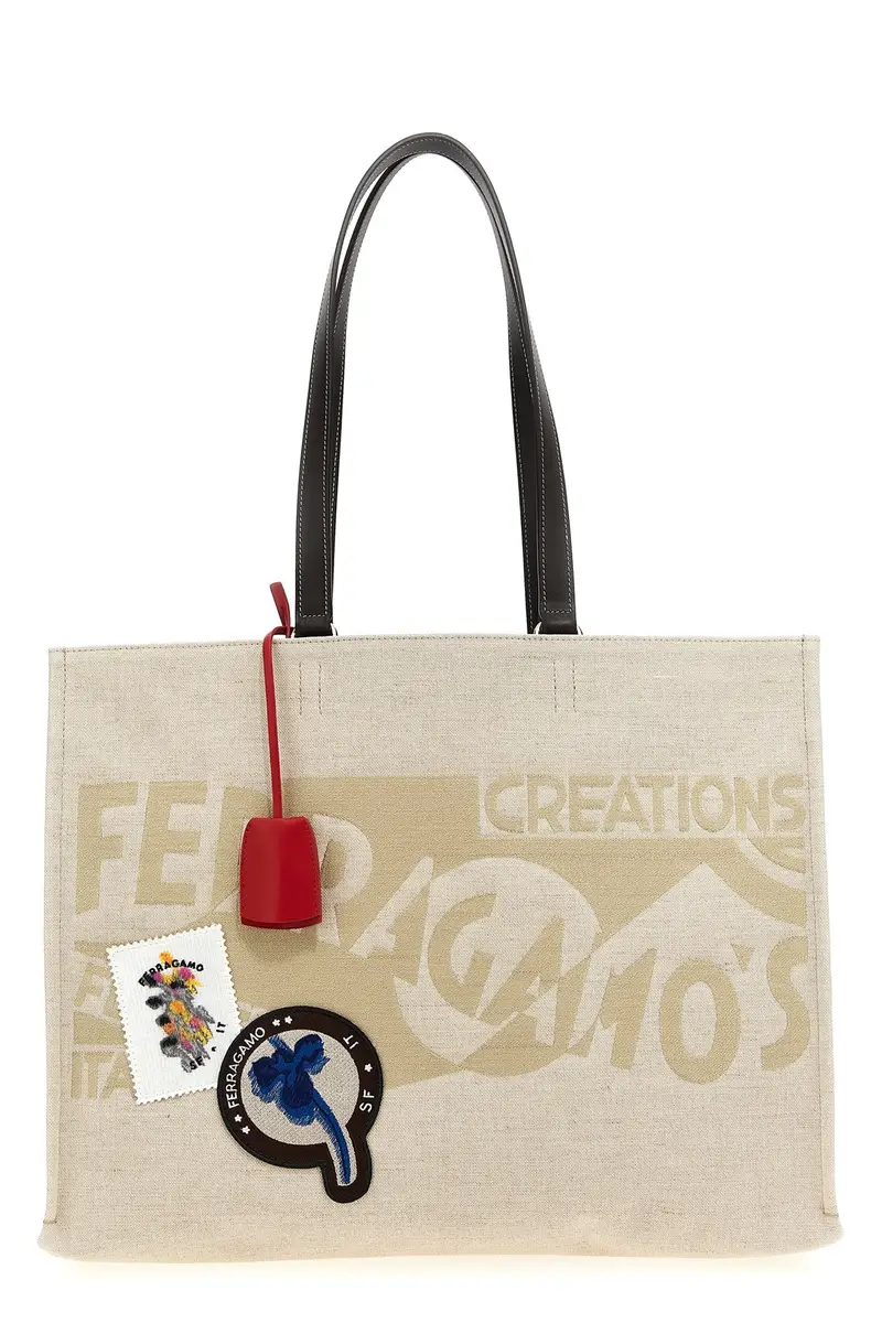 Shopping Tote Bag L Beige