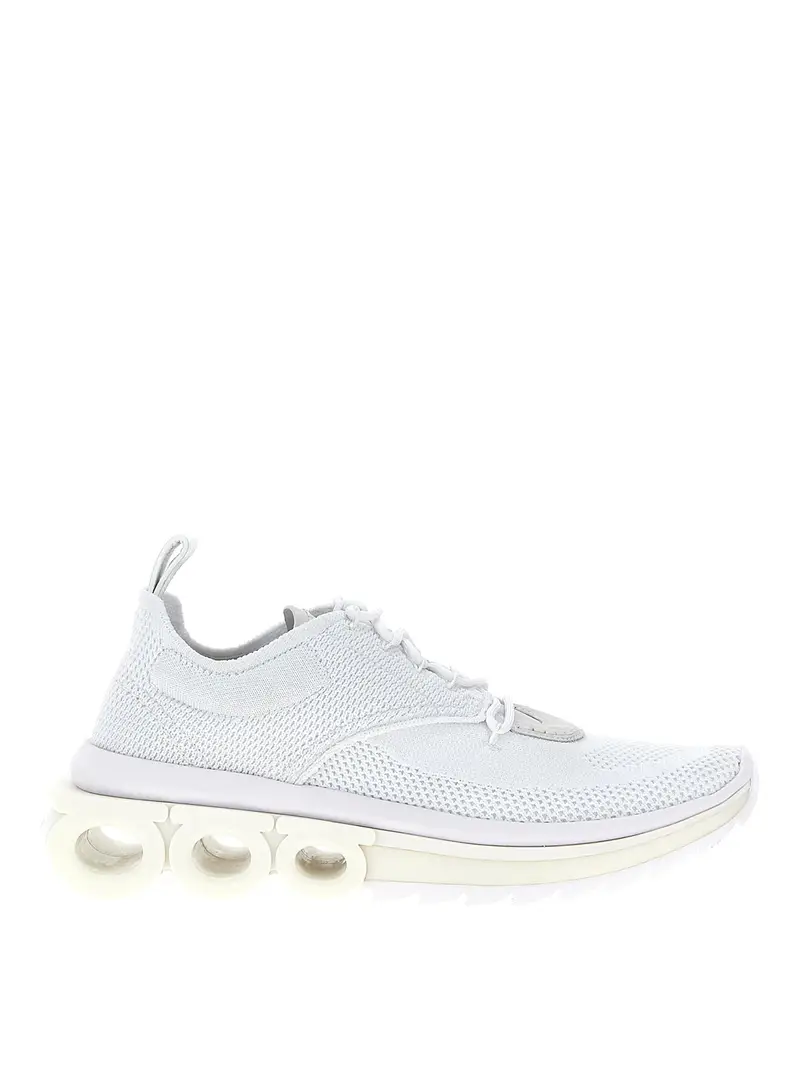 Sneakers nima all'uncinetto Bianco